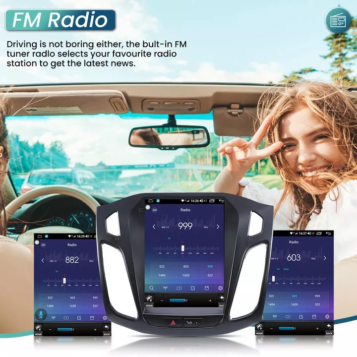 64GB Car Radio Apple CarPlay GPS Stereo For Ford Focus 2012-2018 Android 15 9.7″