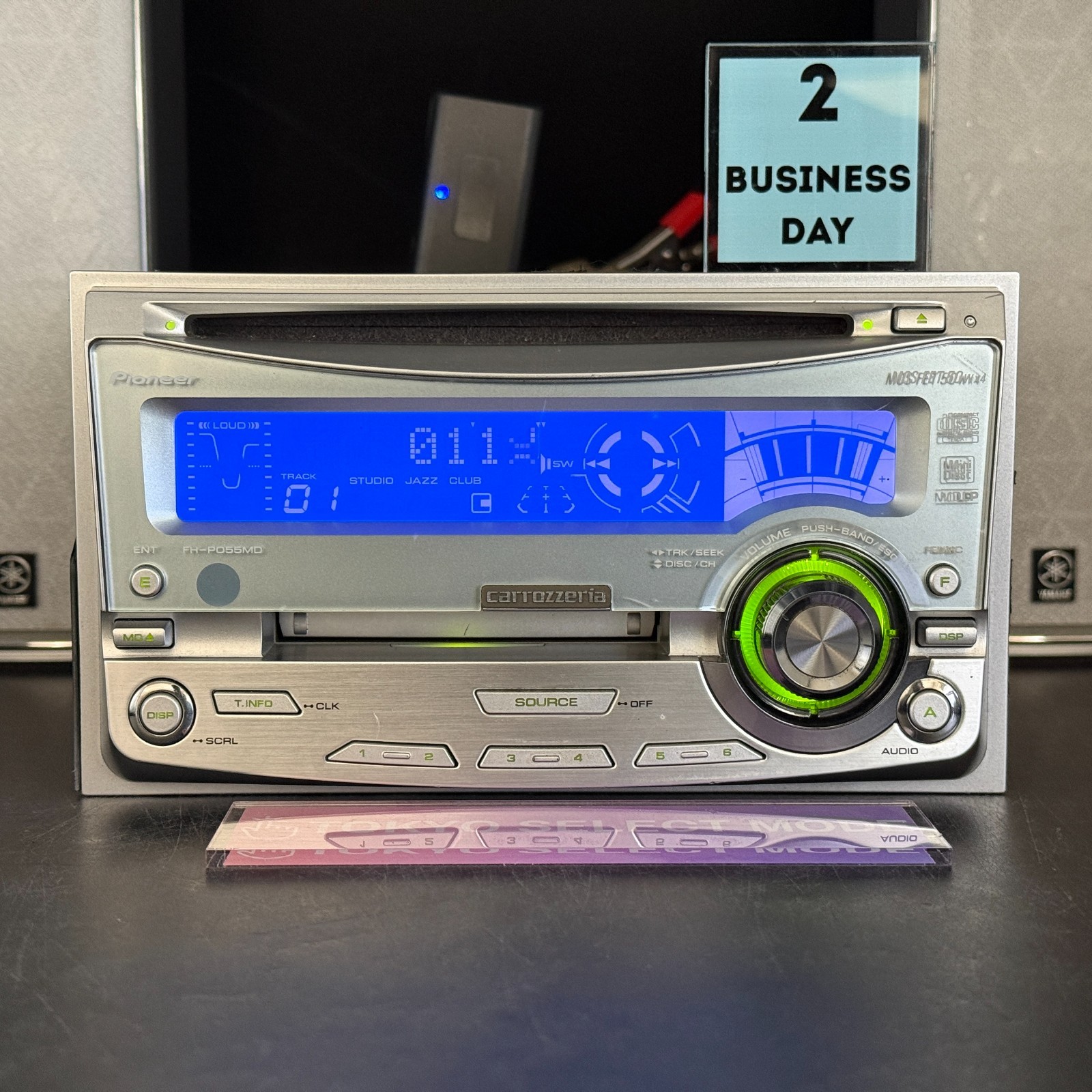 Pioneer Carrozzeria FH-P055MD Car Audio CD MD Bluetooth 2DIN Tested In Stock