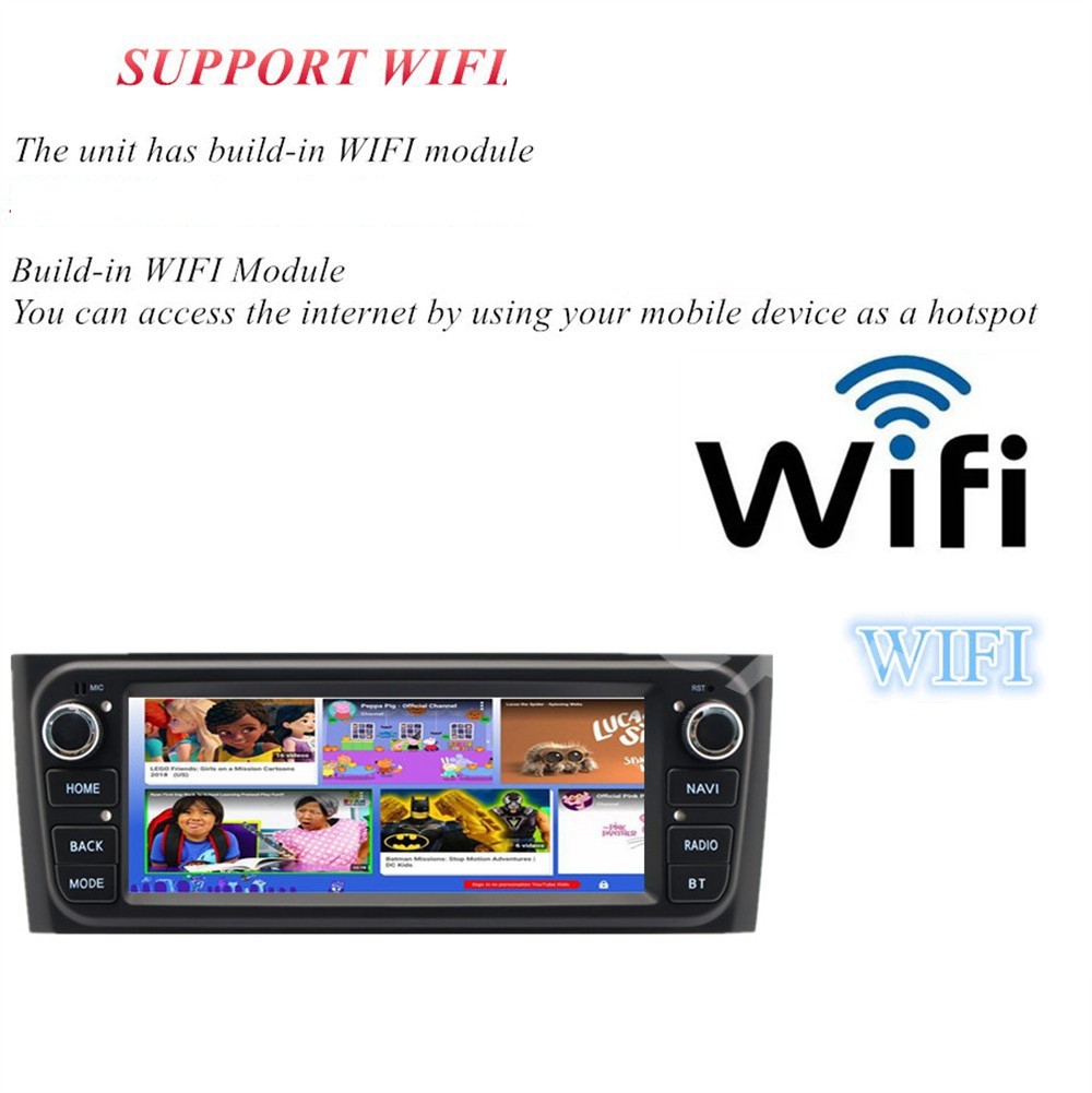 1 Din Car MP5 Player GPS Navi Head Unit Android 15 Fit For Fiat Punto 2007-2013