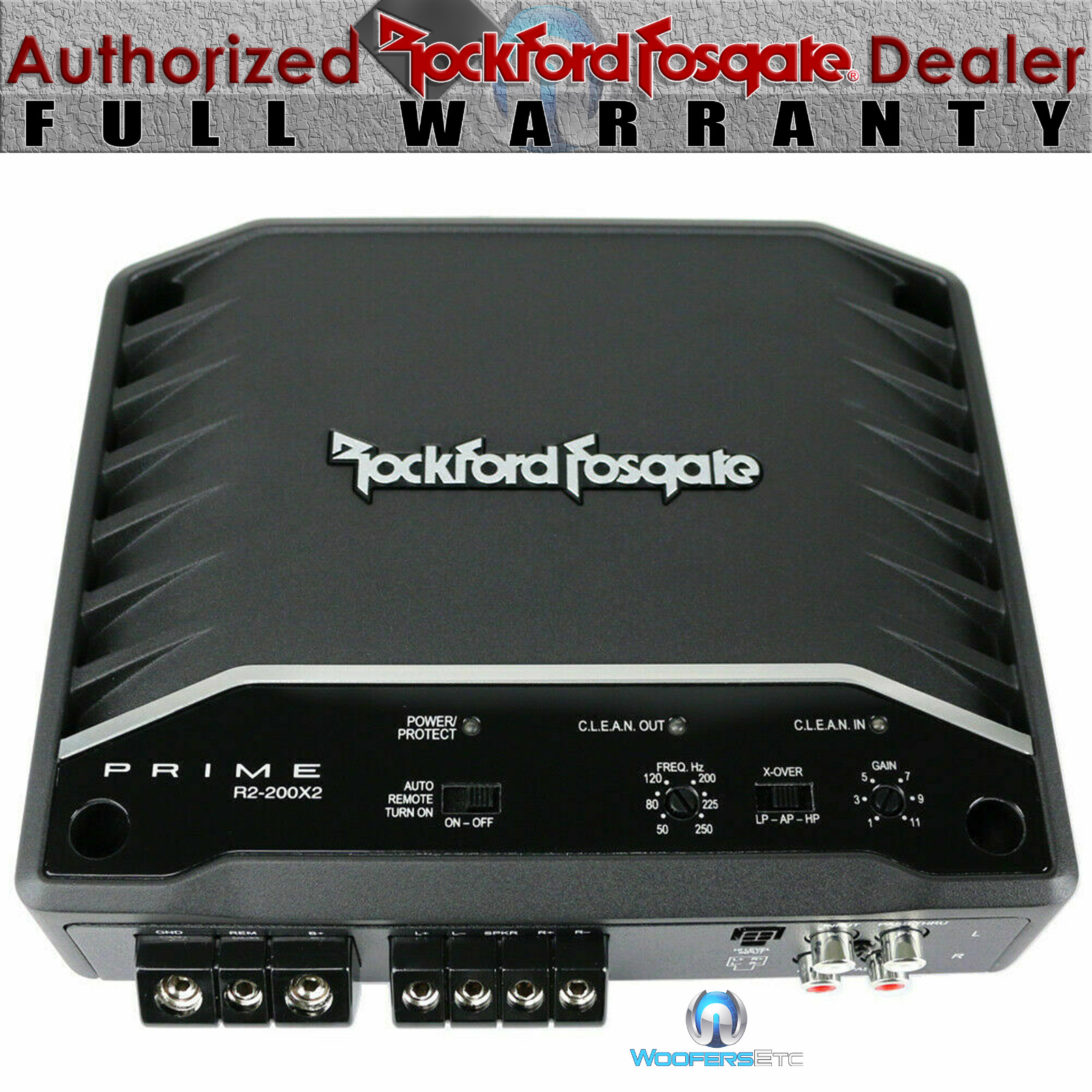 ROCKFORD FOSGATE R2-200X2 200W RMS COMPONENT SPEAKERS SUBWOOFER BASS AMPLIFIER