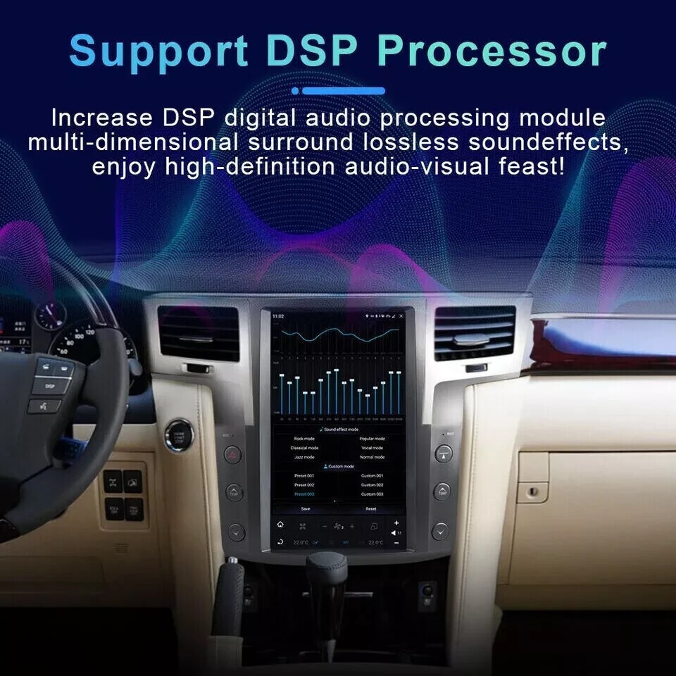 13.6″ For 2007-2015 Lexus LX570 Car Stereo Radio Tesla Style GPS Carplay 8+128G