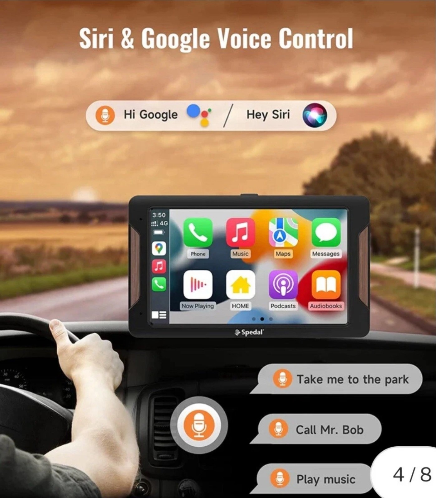 Spedal Navicam CL787 -7 Inch Wireless Apple Carplay Smart Car Stereo Windshield