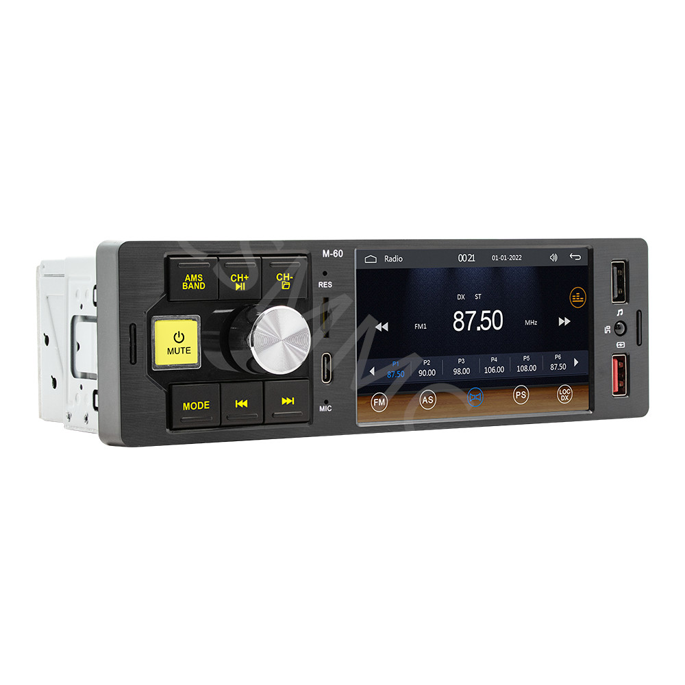 Car Radio MP5 Player 4.1in Touch Screen Bluetooth Mirror Link For Carplay W/Cam