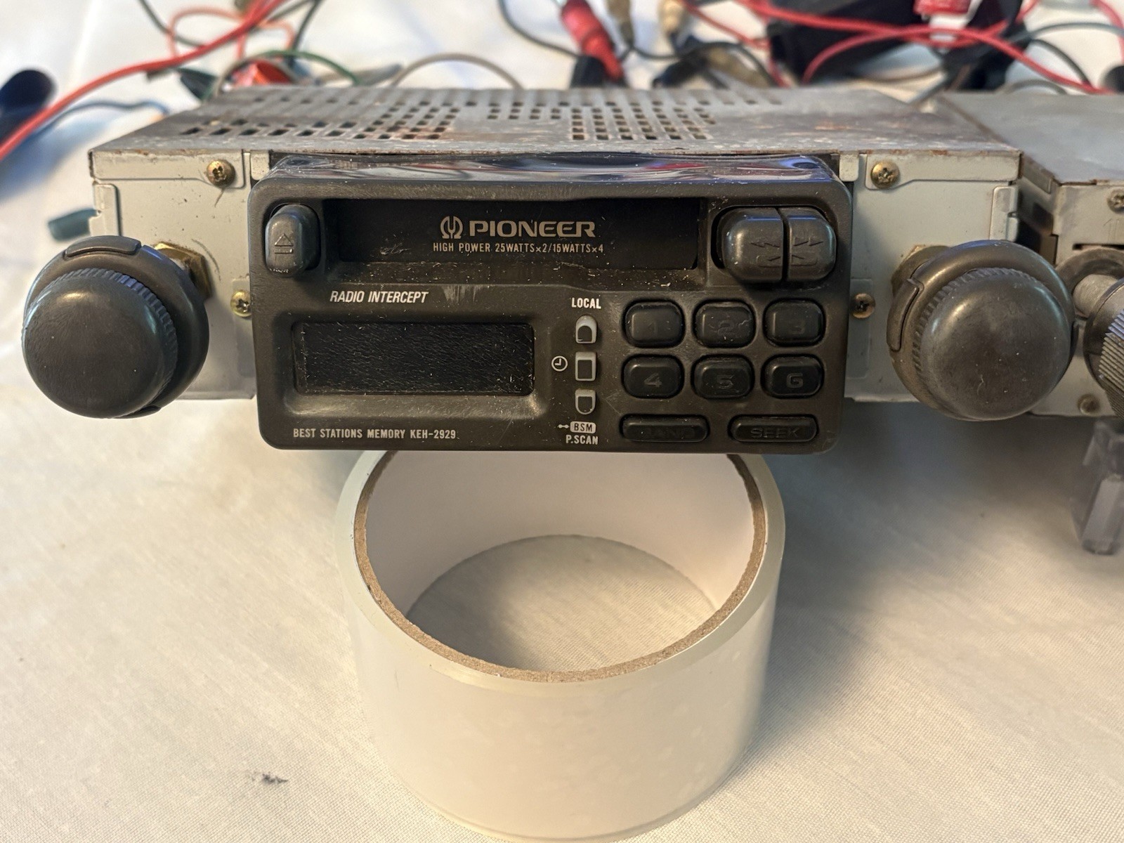 Vintage Sony XR-30 + Pioneer KEH-2929 Radio FM/AM Cassette Car Stereo -Untested