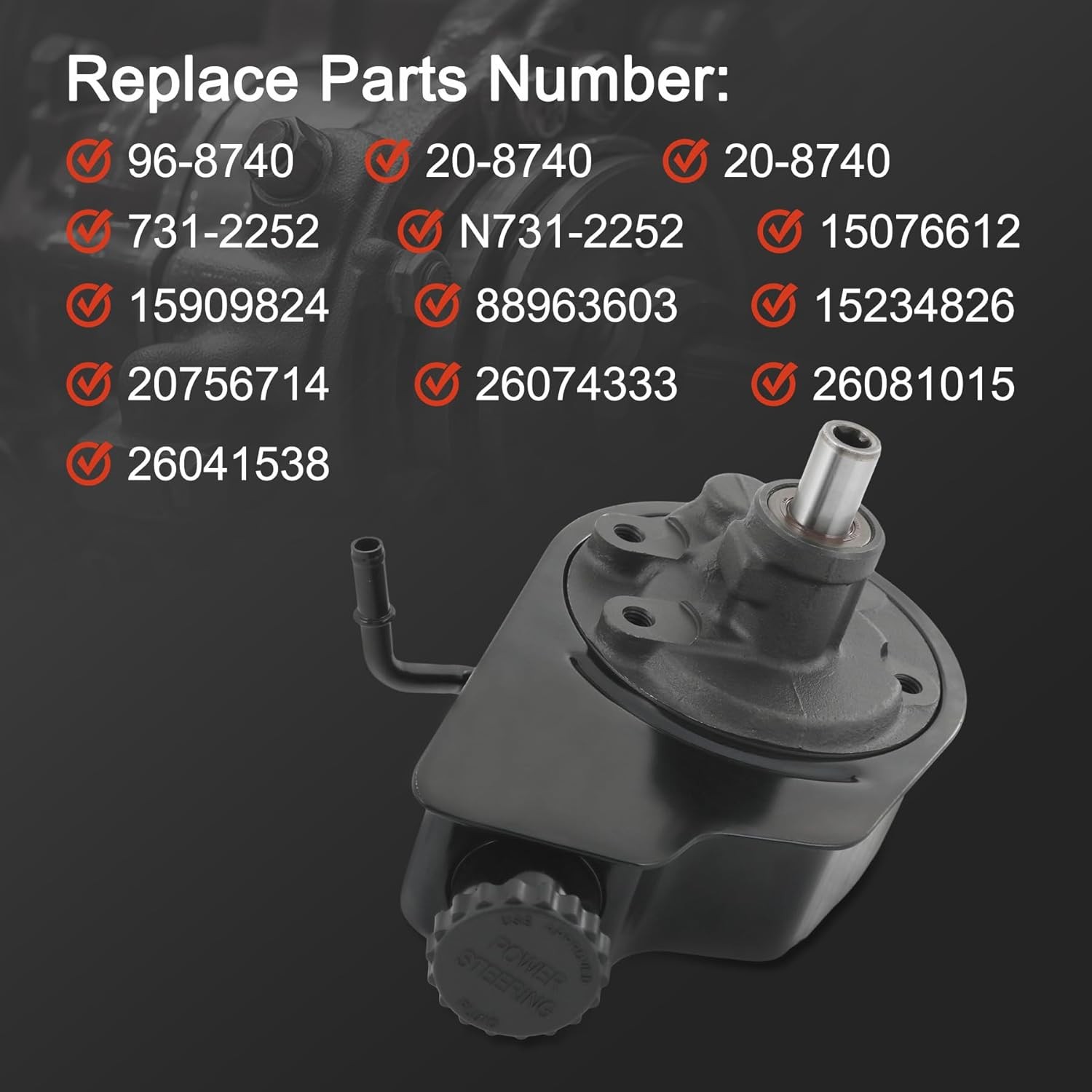 Power Steering Pump w Reservoir Chevy GMC Cadillac Escalade
