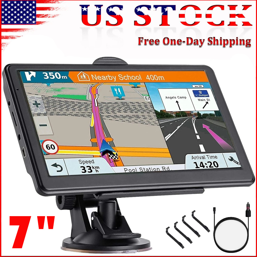 Gps Navigation for Car/Truck Touch Screen Maps w/ Spoken Direction 7″ Screen