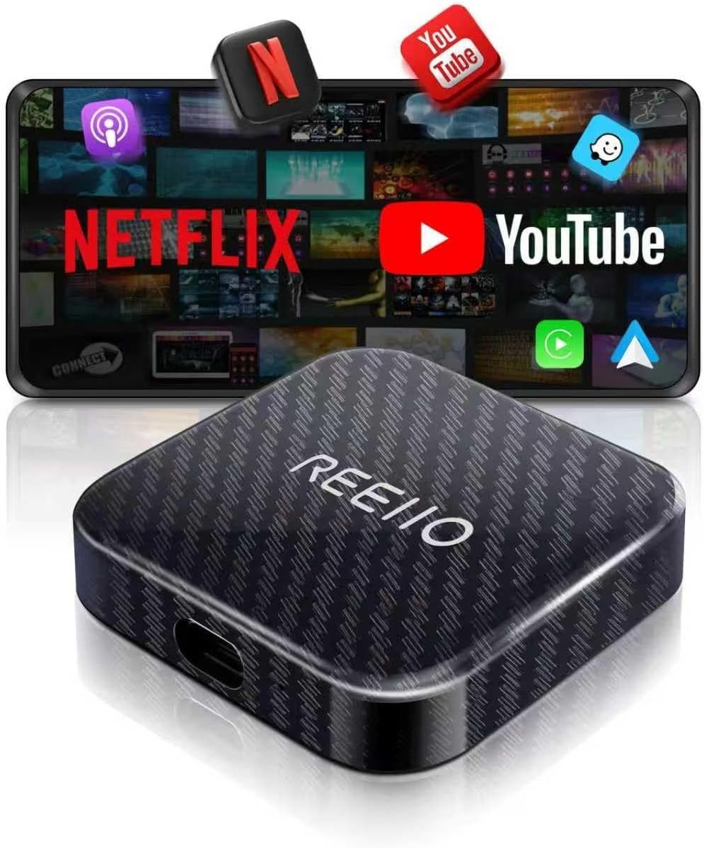 Wireless CarPlayBox with Netflix/YouTube/TF Card Slot Convert Wired CarPlay t…