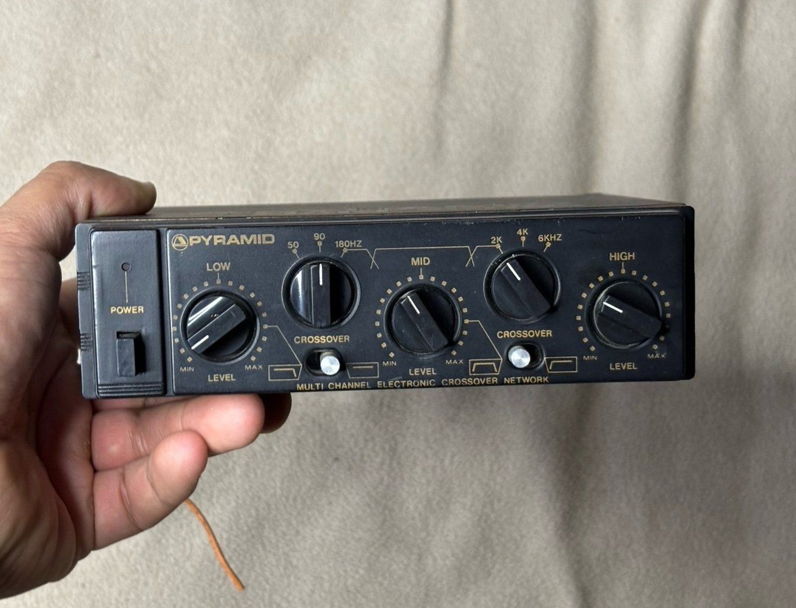 Pyramid CR70 Gold Series Black Multi-Channel Electronic Crossover Network