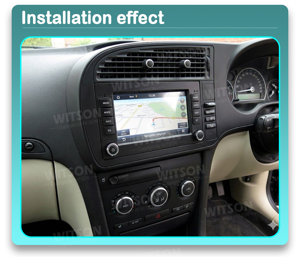 7″Android 15 Car Stereo Apple CarPlay GPS OEM Flush Fit For Saab 9-3 2007-2011