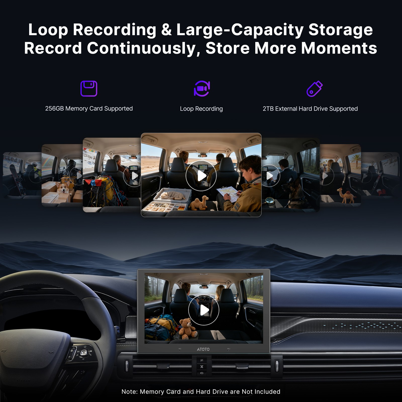 ATOTO 10.1” Android 2Din Car Stereo CarPlay & Android Auto 6G+128G Gen AI +Cam