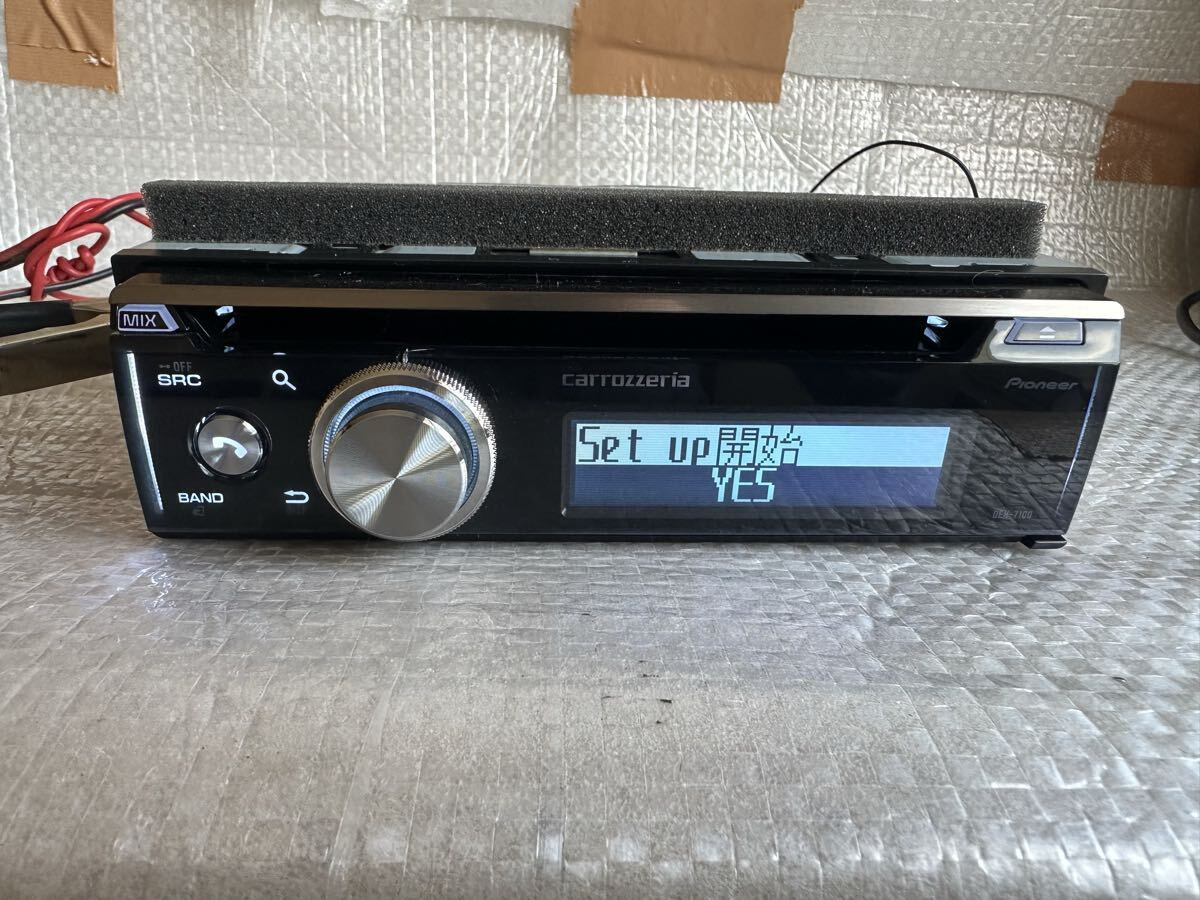 Pioneer Carrozzeria Car Audio DEH-7100 1D CD Bluetooth USB iPod iPhone AUX Used