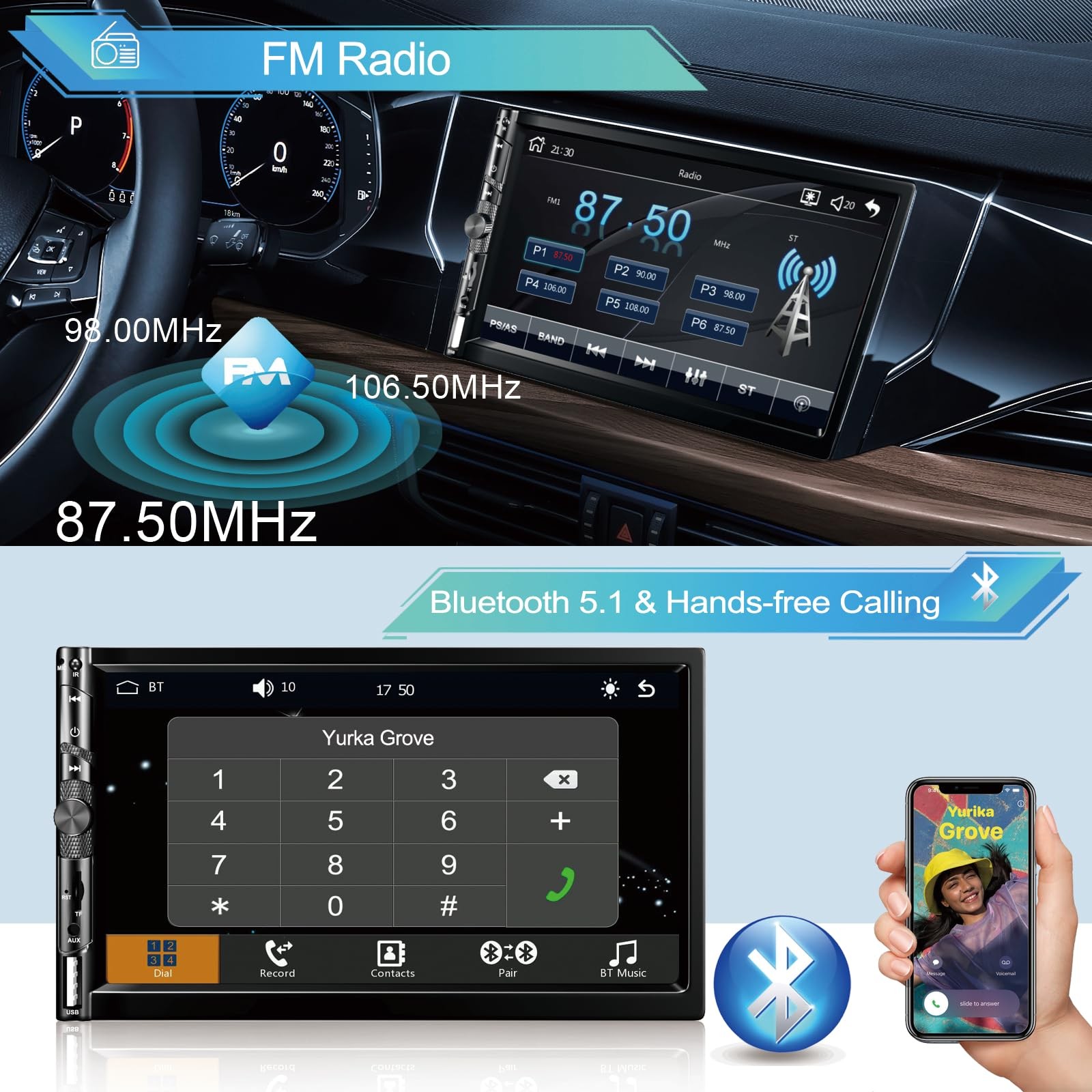 Radio De Coche Với Carplay Inalambrico Y Navegacion GPS Estilo De Lujo