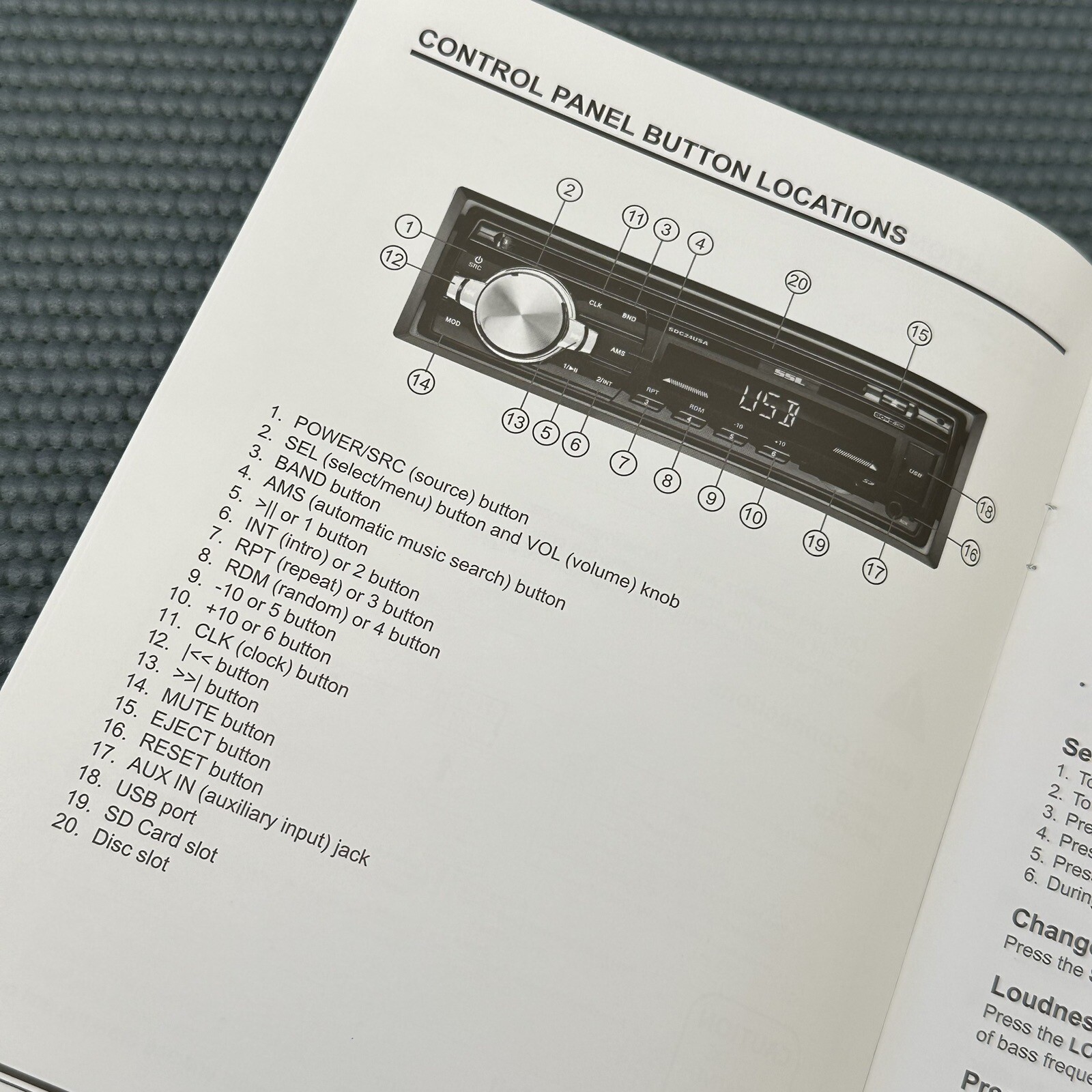 SSL Car Stereo SDC24USA 200 Watts MP3 Compatible CD AM FM Receiver OPEN BOX RARE