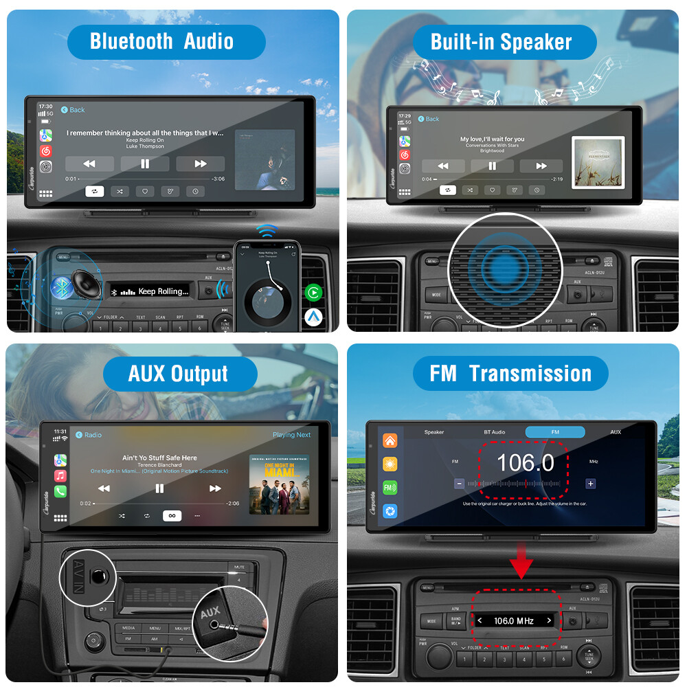 Carpuride 9.3 inch Apple CarPlay & Android Auto Bluetooth Car Radio Stereo