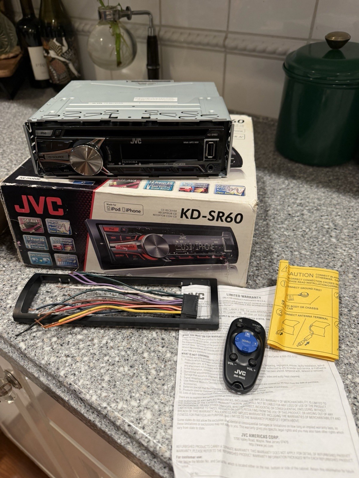 JVC KD-SR60 CD Receiver Car Stereo Radio WMA MP3 WAV