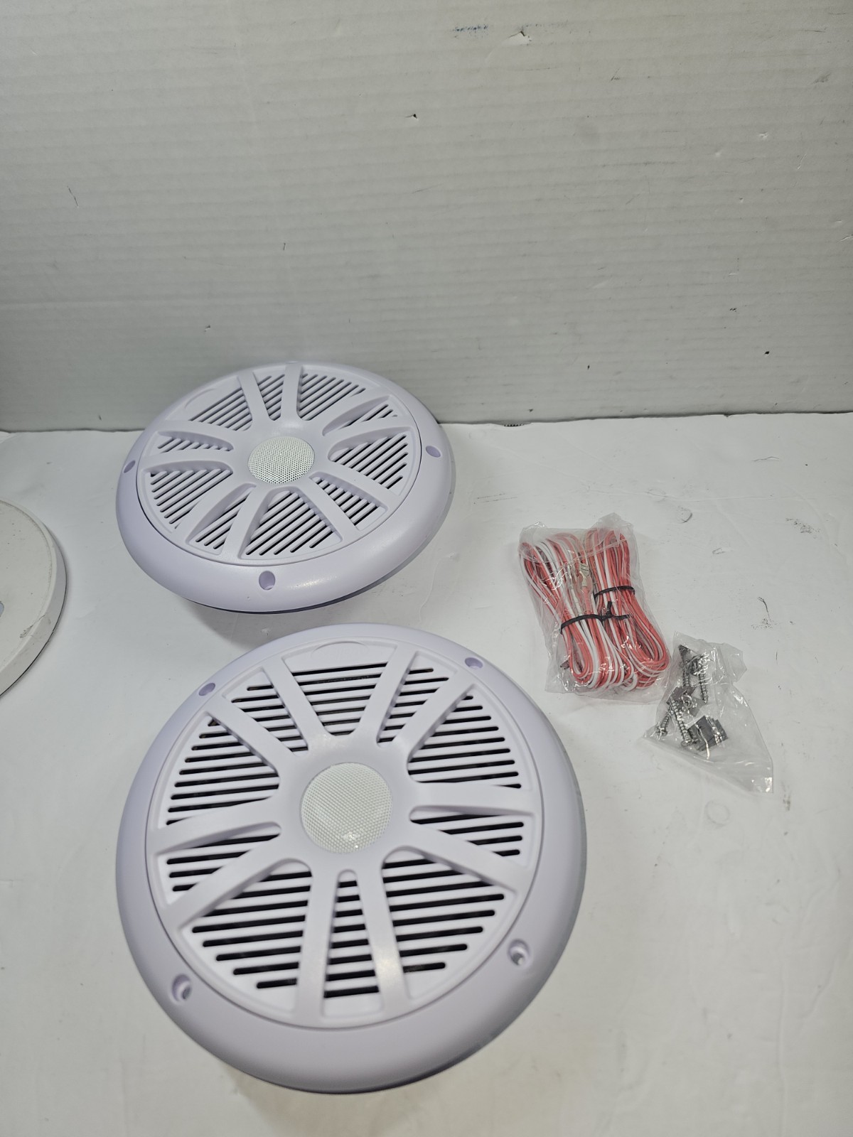 Supxtark Waterproof Boat Bluetooth Receiver AM FM Radio with 2pcs White Speakers