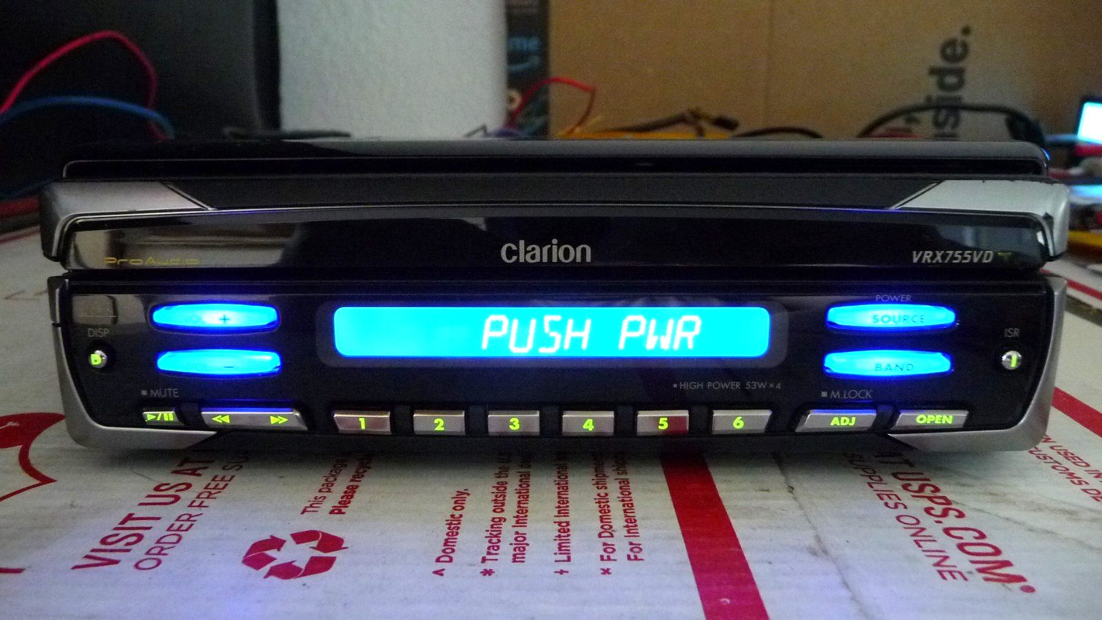 CLARION VRX755VD 7in tilt touchscreen display old school CD MP3 DVD stereo JAPAN