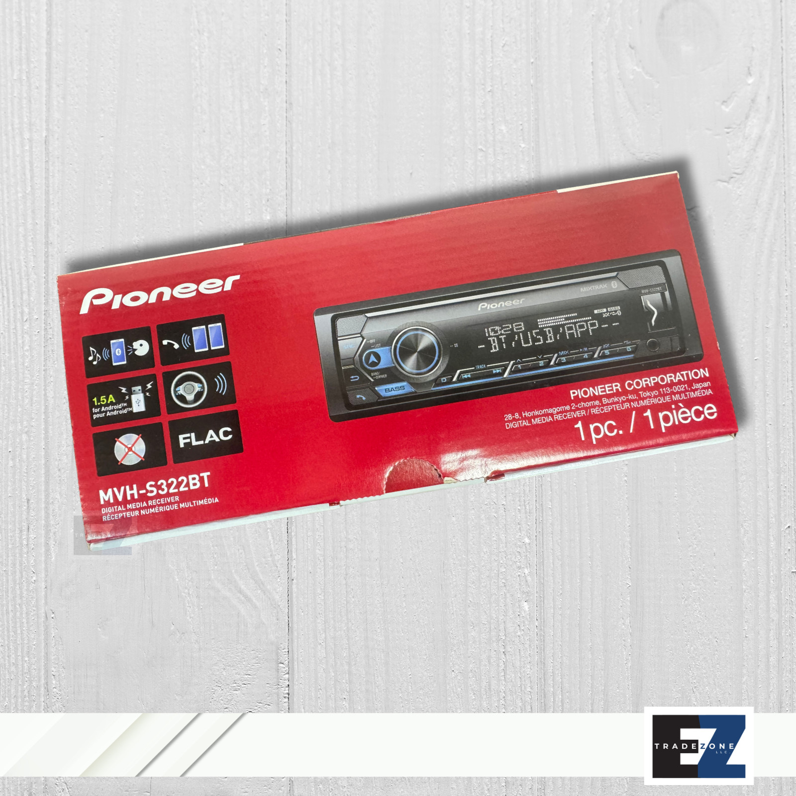 Pioneer MVH-S322BT Car Digital Media Receiver – Bluetooth, Alexa, Spotify, FLAC