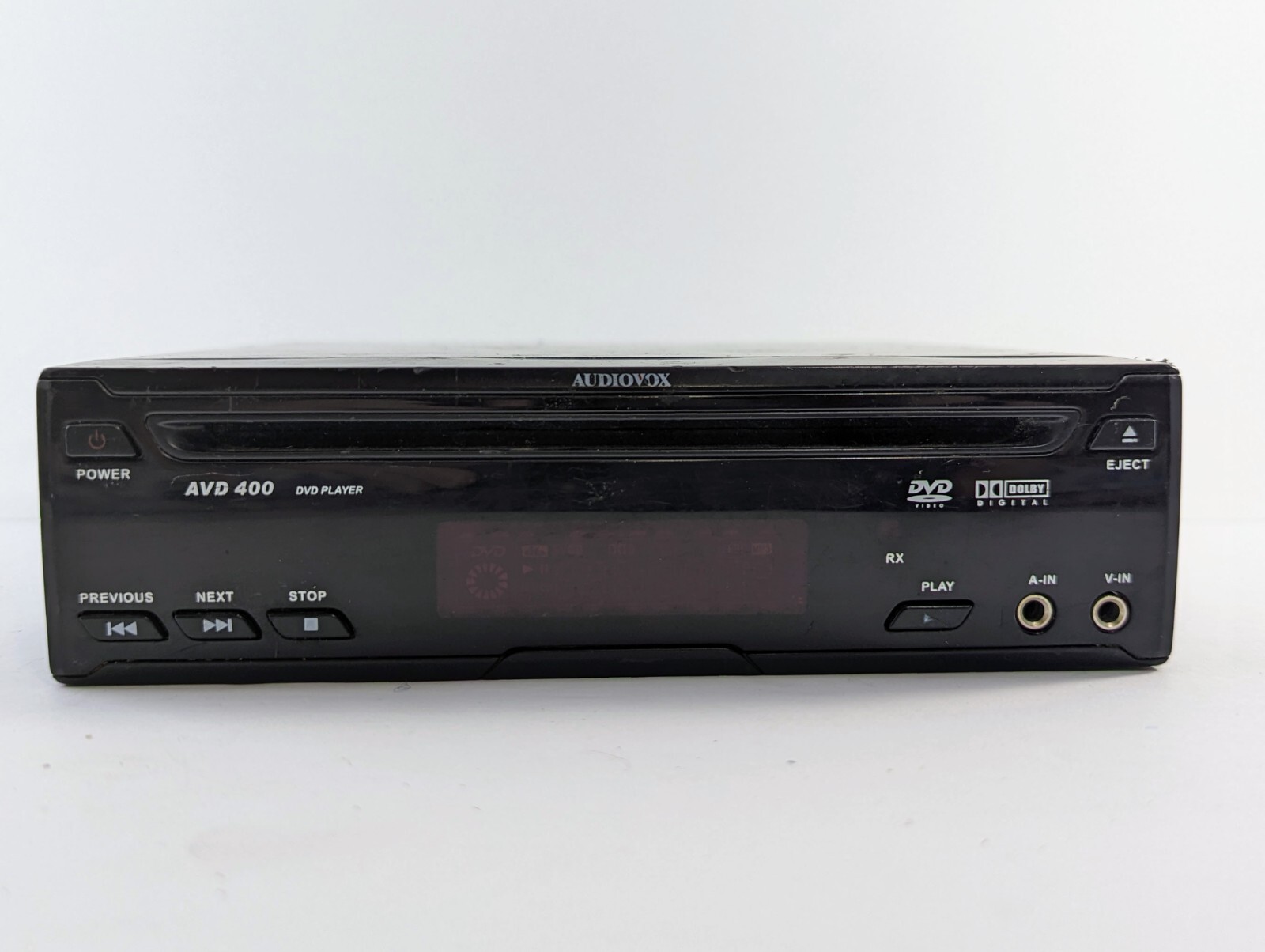 Audiovox AVD 400 Car Mobile Slot In DVD CD MP3 Player READ Description