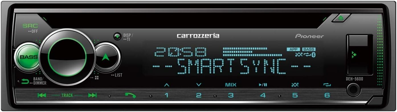 Pioneer Carrozzeria DEH-5600 1DIN Car Audio CD Bluetooth USB AUX DSP From Japan