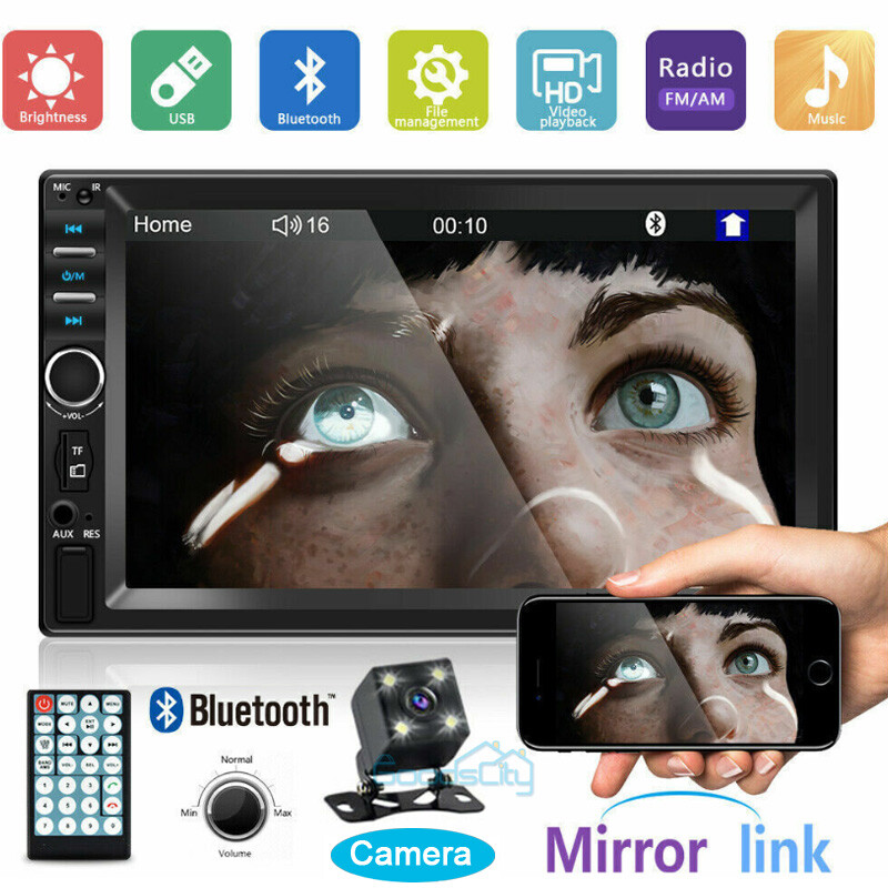 Estereo De Pantalla Para Coche Carro Pantalla Tactil Radio Bluetooth Doble Din