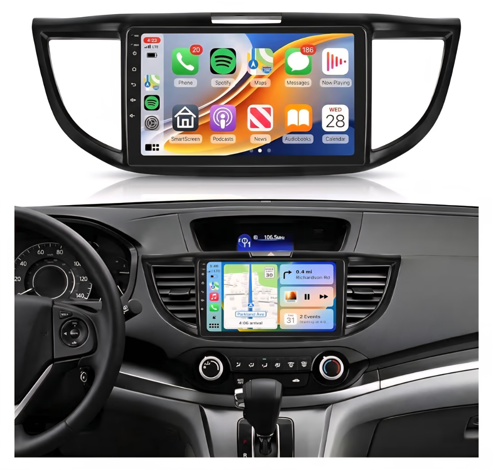 Android Auto Car Stereo, 9″ 1280×720 IPS Touchscreen for Honda CRV 2012-16