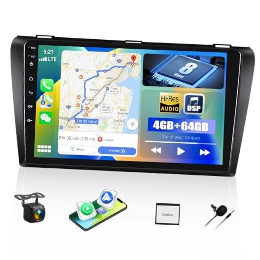4G+64G 8-Core Qualcomm Snapdragon Car Stereo Radio for Mazda 3 2004-2009,