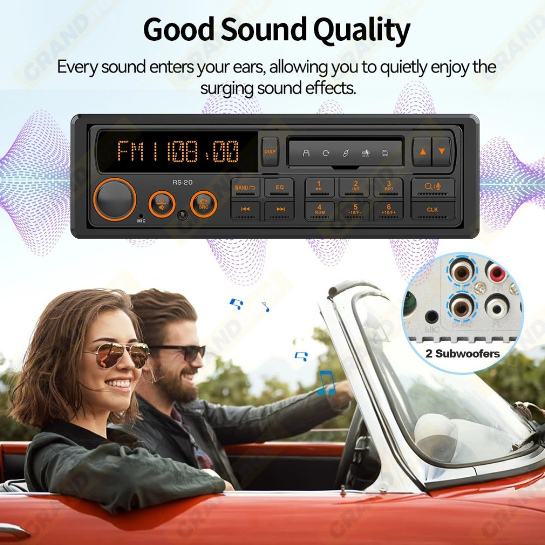 1 Din Car Radio MP3 Player Classic Car Retro Audio Stereo Support FM AUX EQ USB