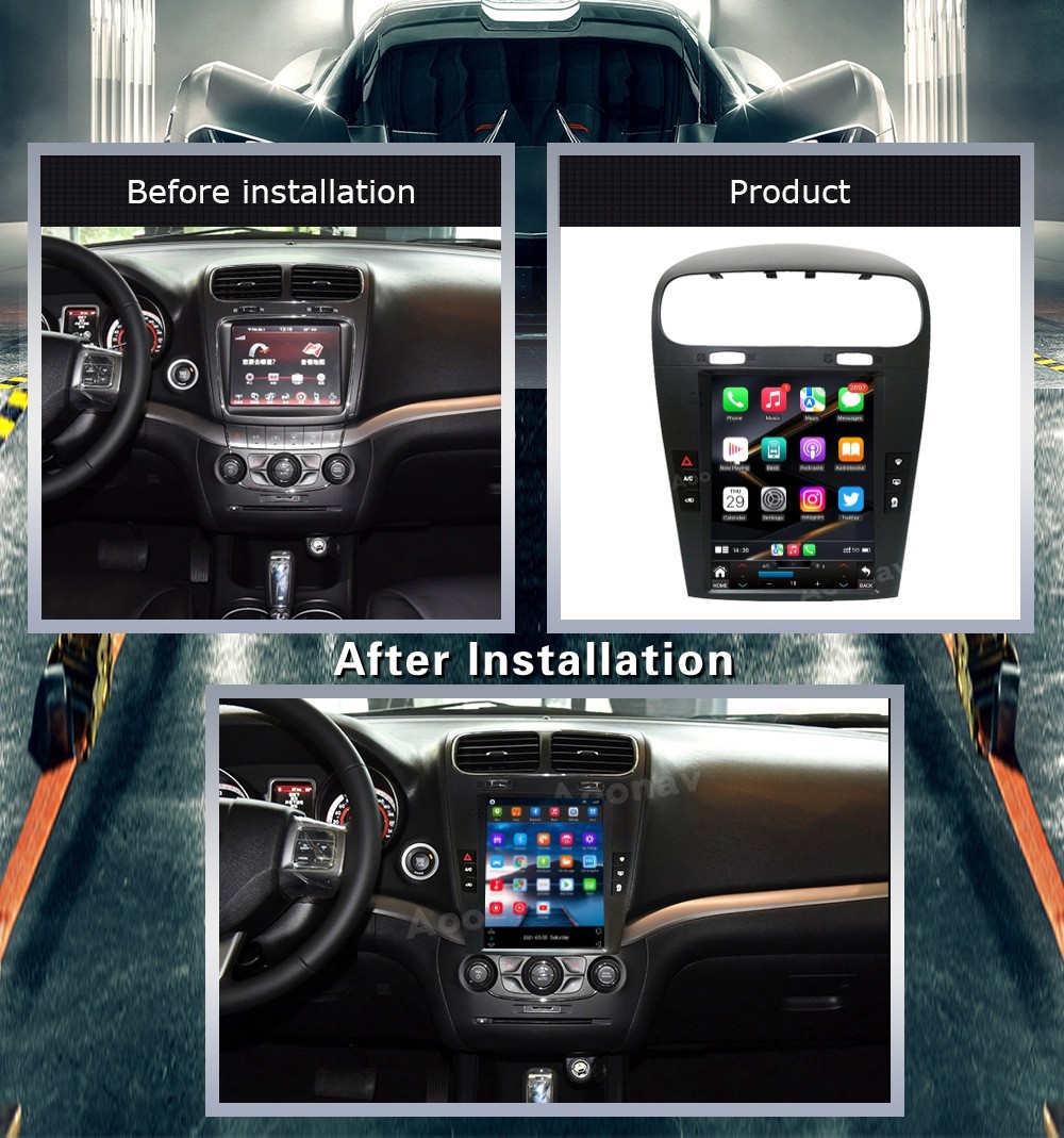9.7″ Android Car Stereo Radio CarPlay GPS Maps Navi For Dodge Journey 2012-2020