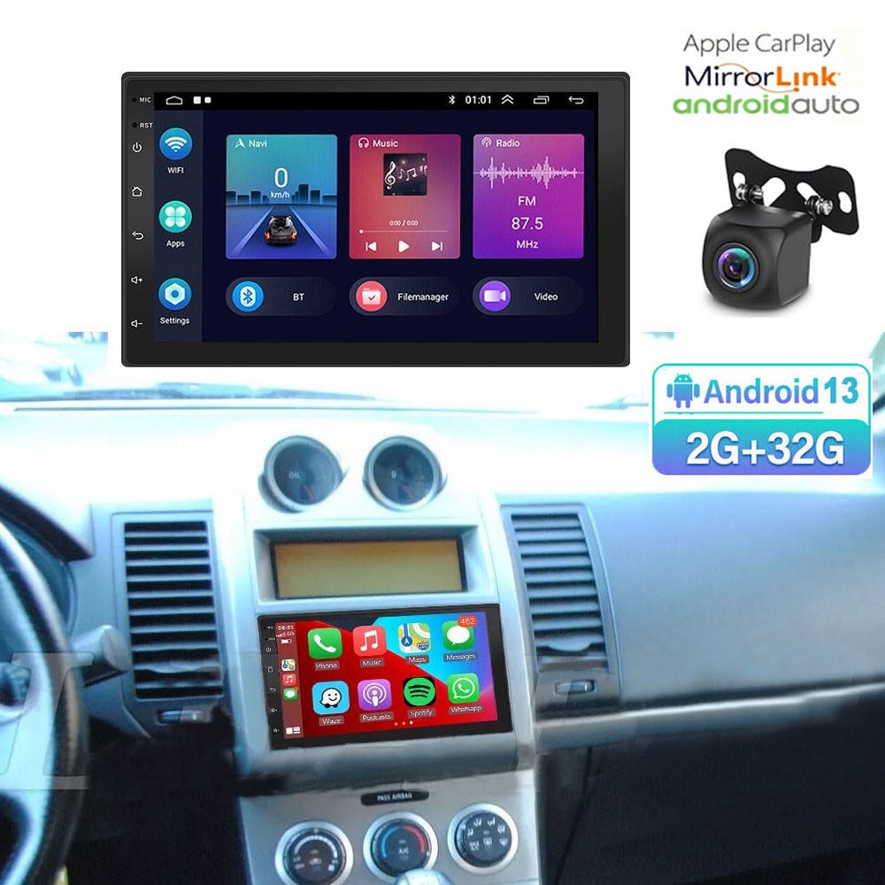 For 2007-2012 Nissan Sentra 7″ Android 13 Carplay Car Stereo Radio GPS Navi Wifi