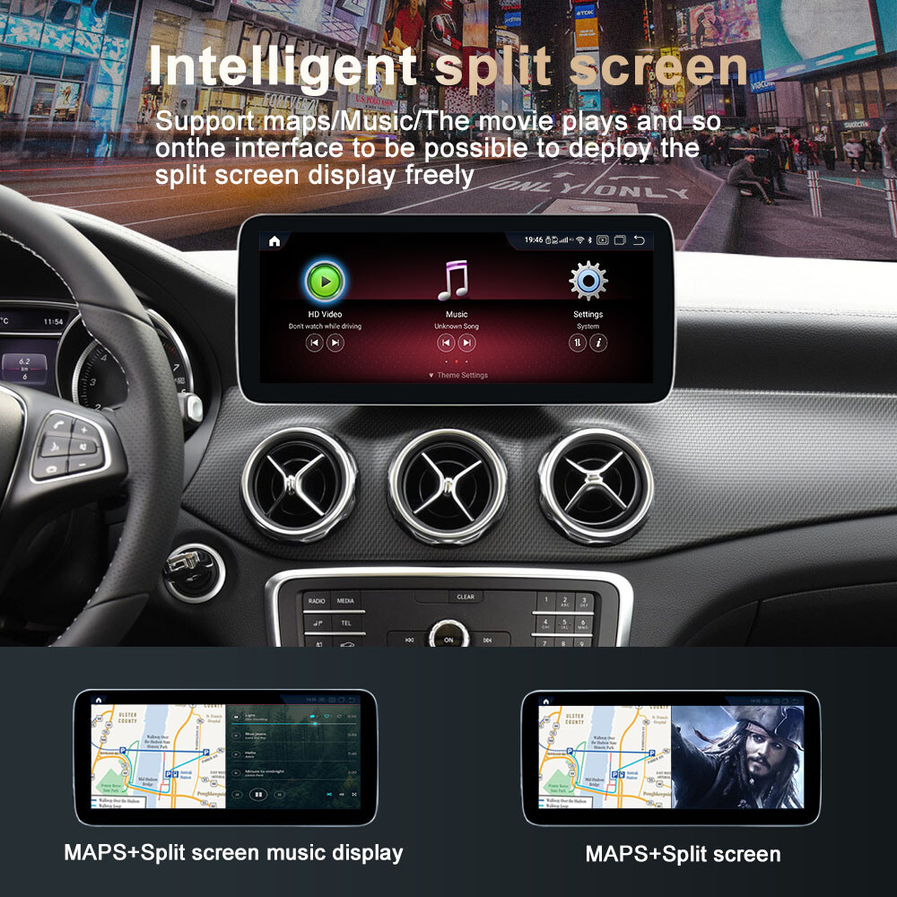 Ugode 12.3inch Android Screen Upgrade CarPlay Mercedes Benz A GLA CLA 2016-2018