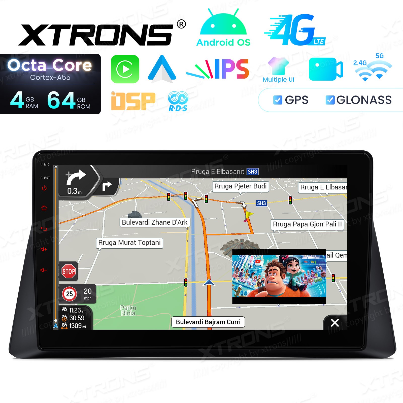 10.1″ IPS Car Radio Stereo CarPlay Android 14 GPS Navi 4G 64G for Honda Accord 8