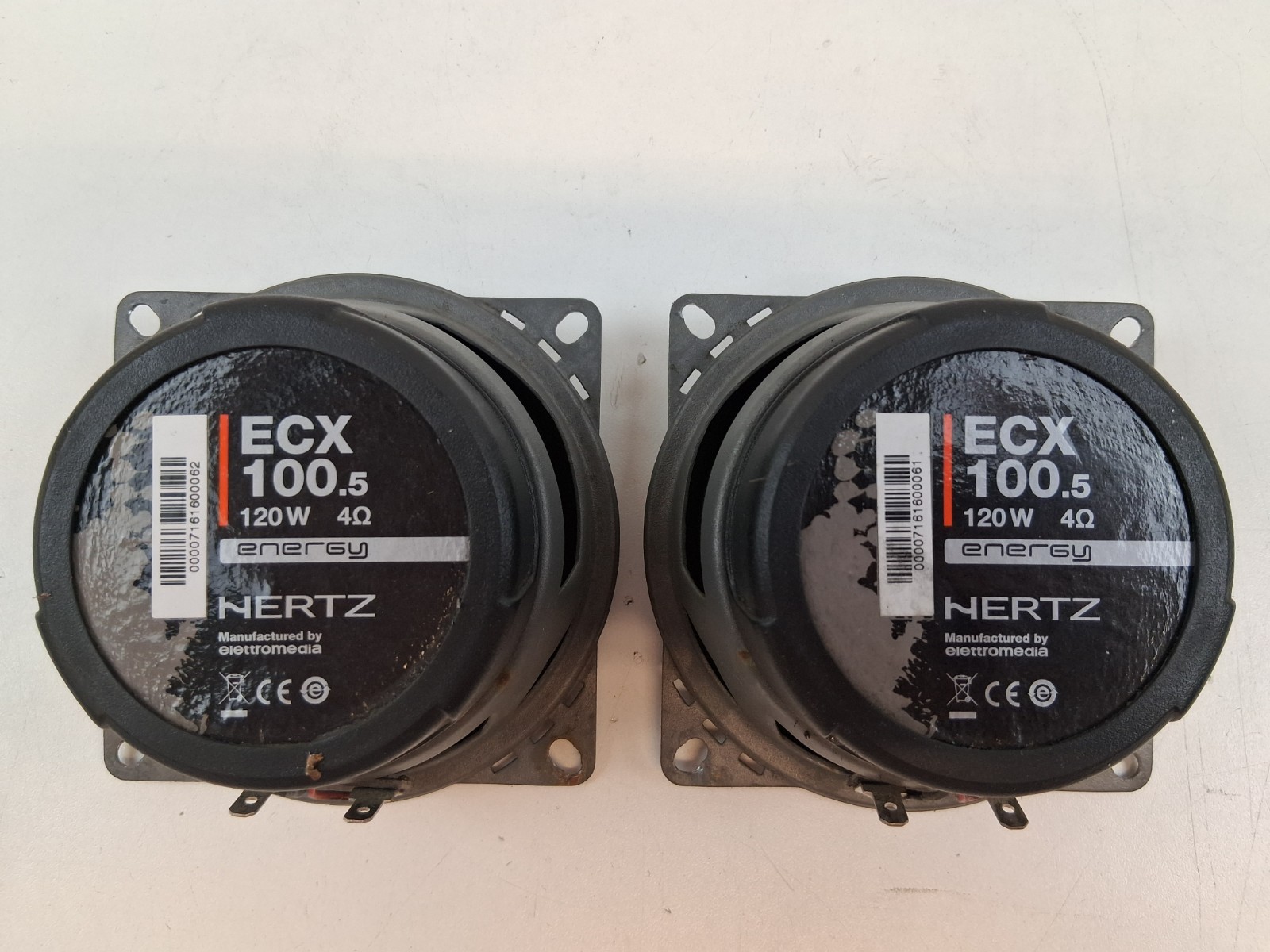 Hertz ECX-100.5 4″ 120W 2-way Mylar Super Tweeter Energy Speakers 120W 4ohms