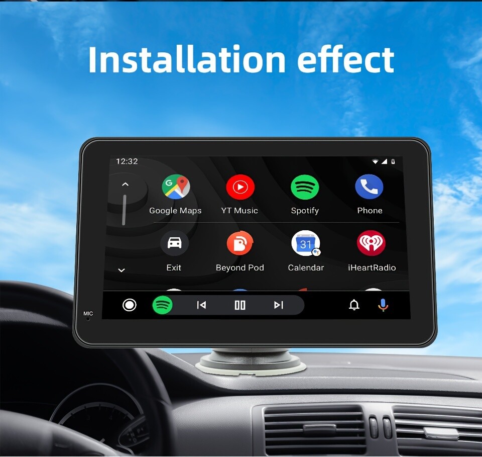 Universal 7-inch touch screen car stereo wireless portable Android iOS wireless