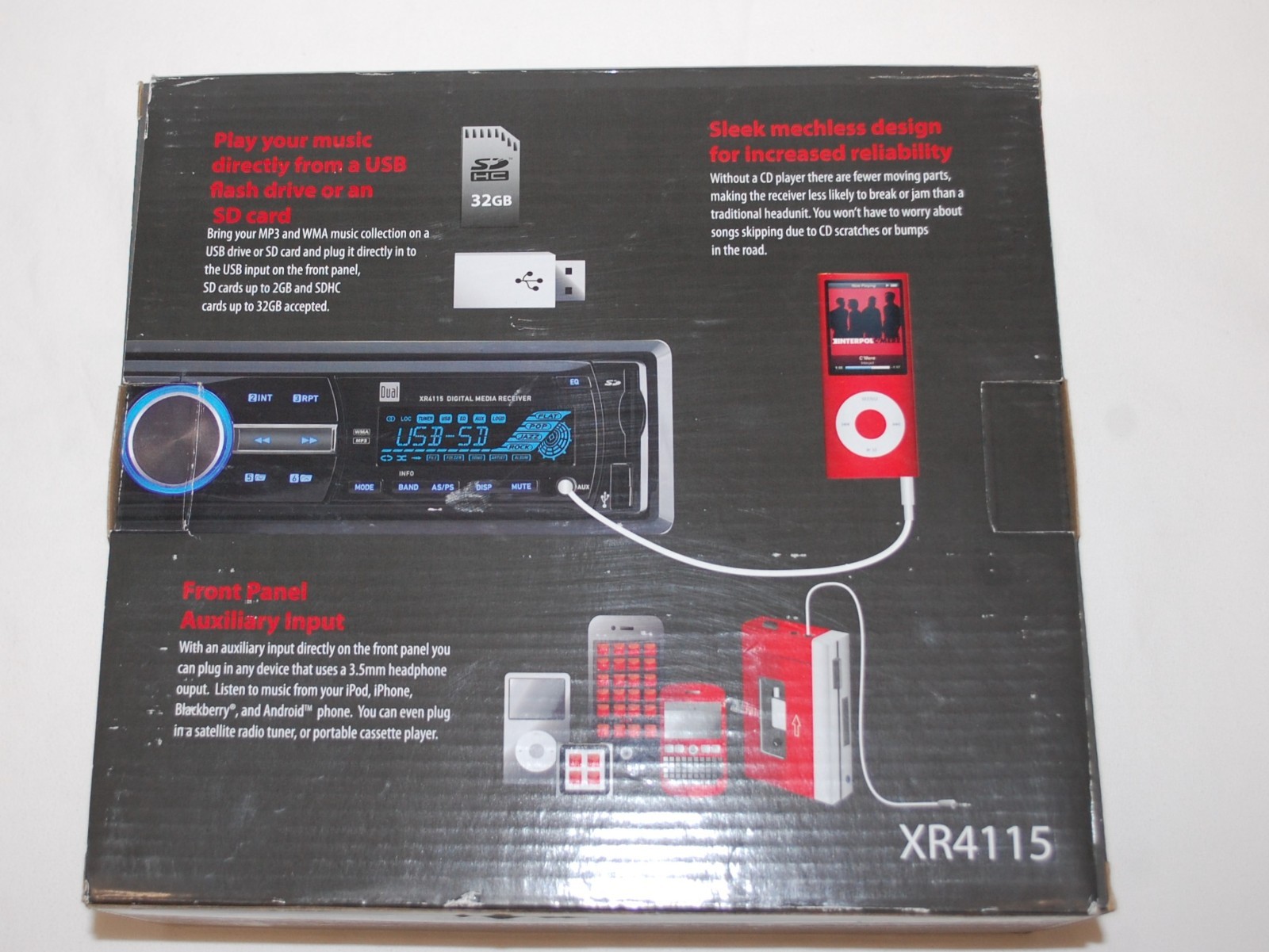 Dual Electronics XR4115 Digital Media Receiver with USP & SD inputs New in Box