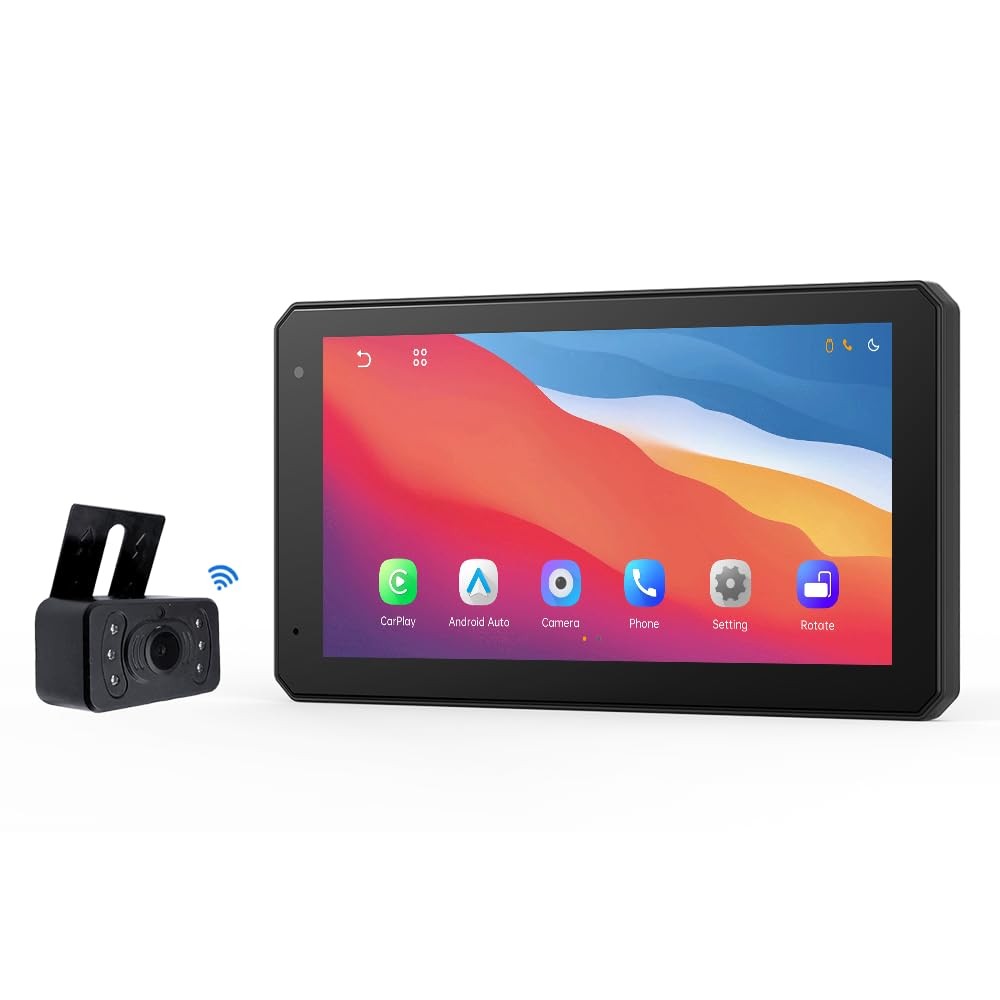 6.1 Inch Portable Car Screen, Wireless CarPlay & Android Auto, 1080P HD