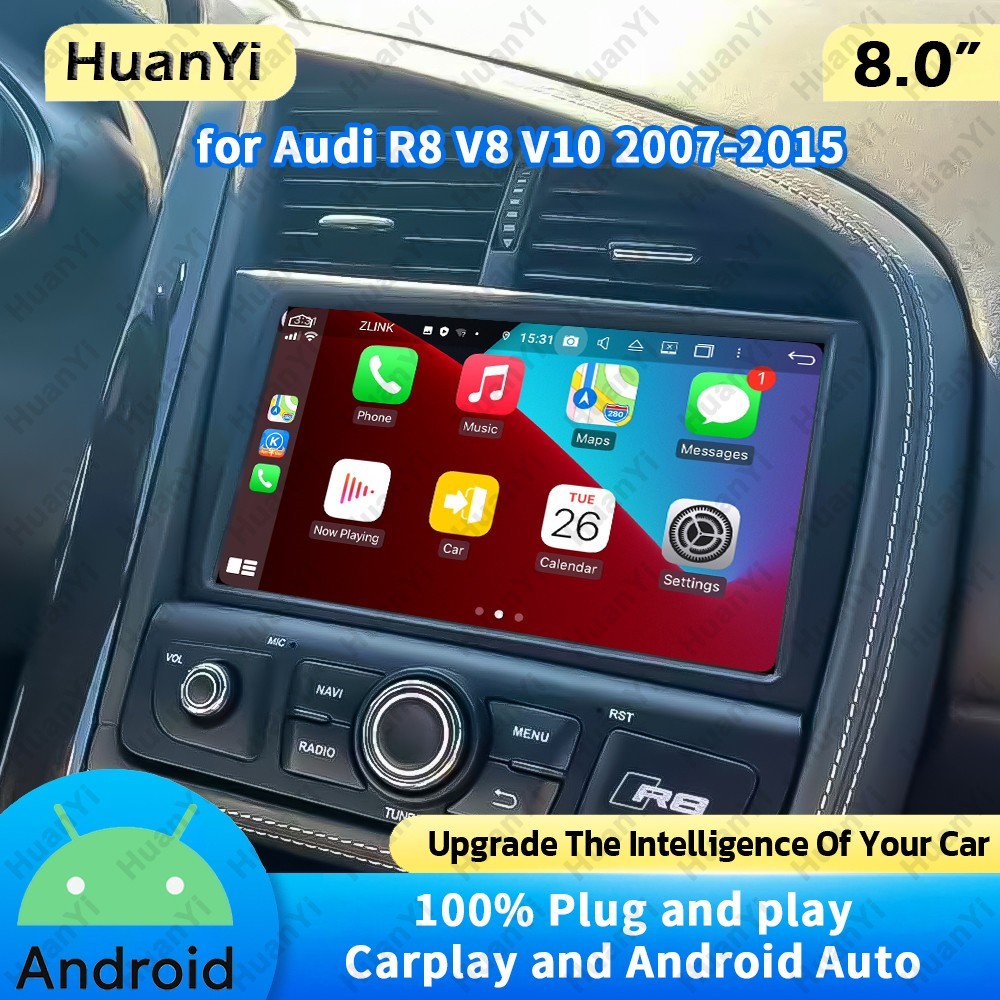 8+128G Android 13 Car Stereo Radio for Audi R8 V8 V10 GPS Navi Carplay HeadUnit