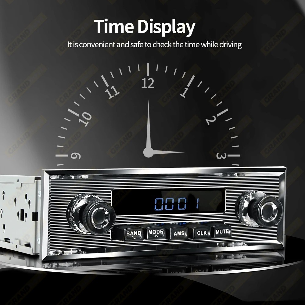 1 Din Car Radio MP3 Player Classic Car Retro Audio Stereo Support FM AUX EQ USB