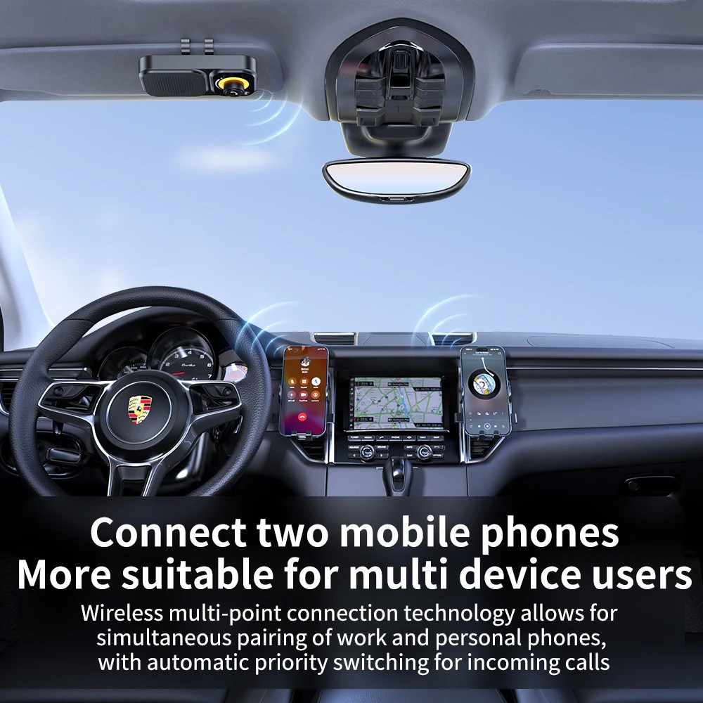 New Wireless Bluetooth 5.4 Sun Visor Car Speaker Handsfree Car Stereo MP3 Player