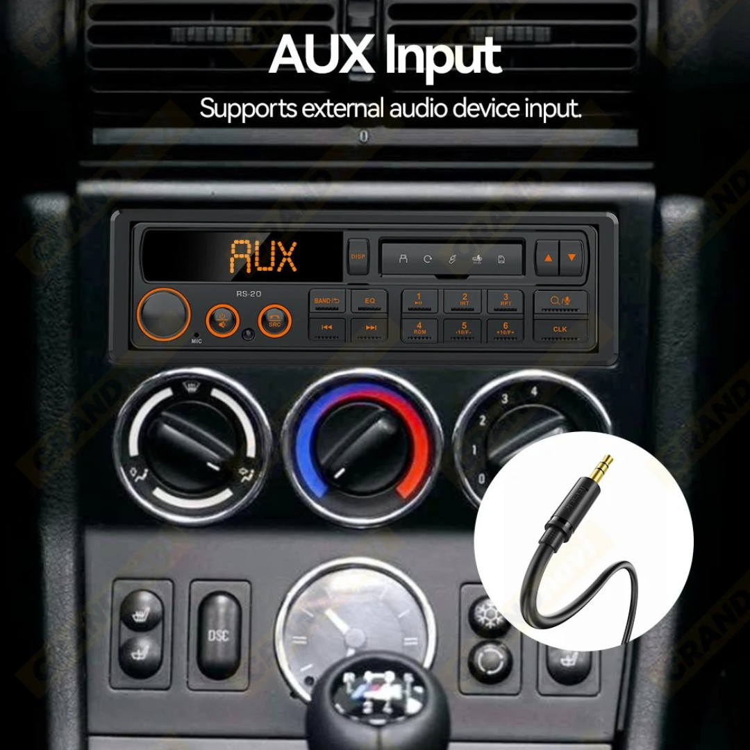 1 Din Car Radio MP3 Player Classic Car Retro Audio Stereo Support FM AUX EQ USB