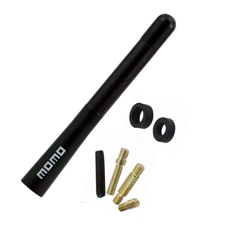 12Cm High Quality Momo 4.7Inch Black Carbon Fiber Car Roof AM/FM Radio Aerial De
