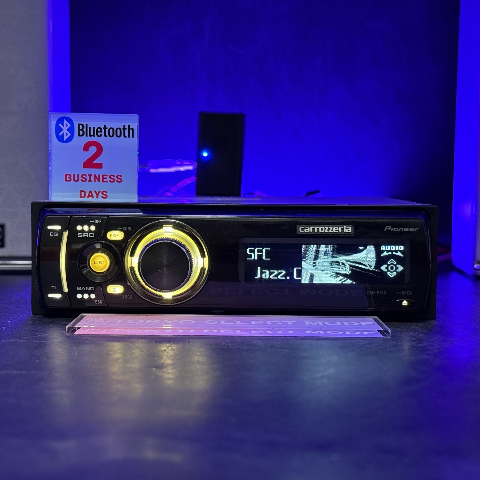 Pioneer Carrozzeria DEH-P730 Car Audio Added Bluetooth 1DIN Dolphin Display JDM