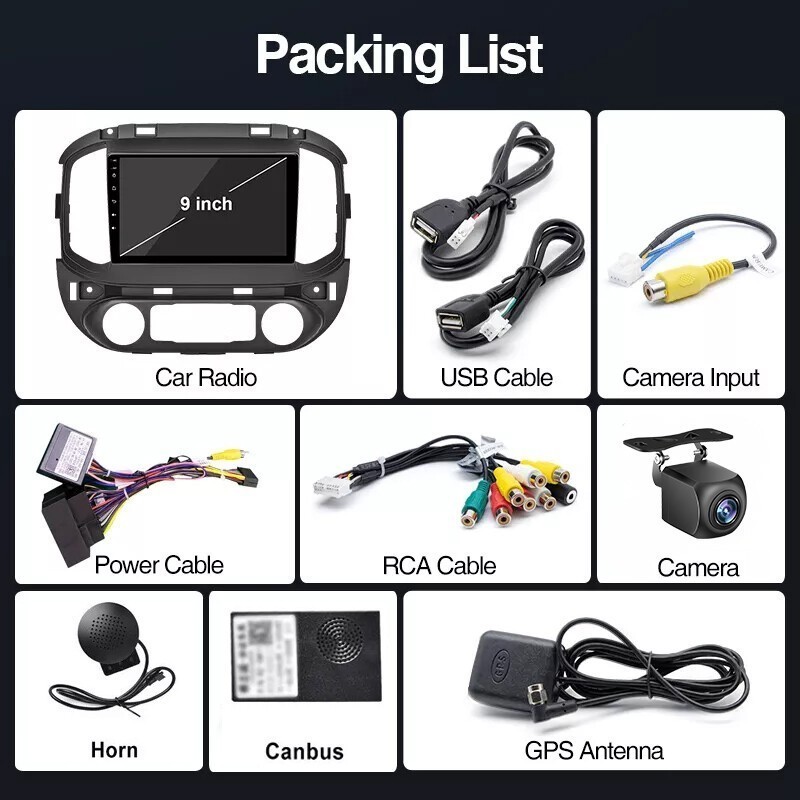 Car Radio Stereo Carplay For Chevrolet Colorado 2+64G 9in Radio Car