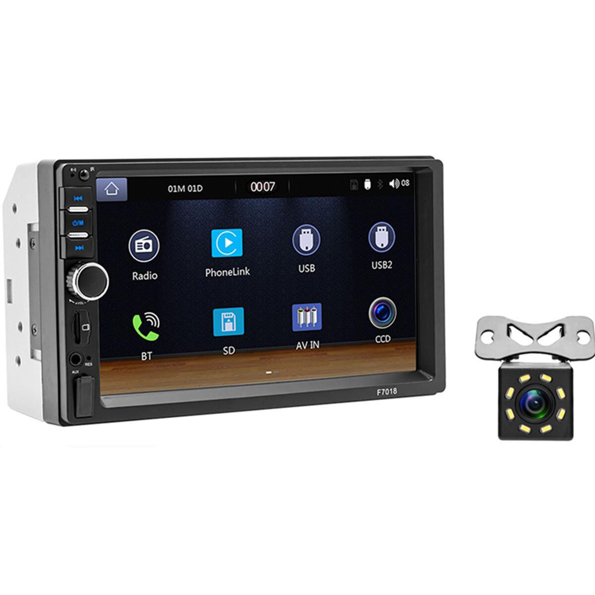 Touch Screen Car Radio MP5 Player Stereo BT For Carplay Android Auto W/Camera