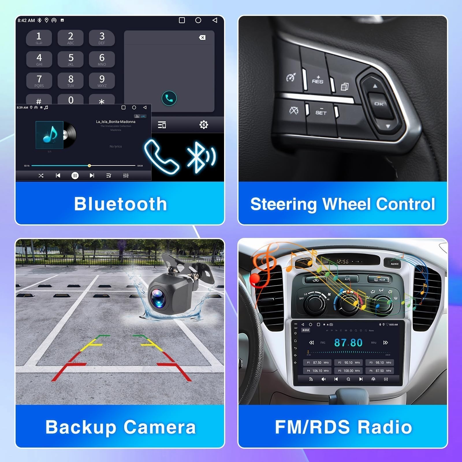 Car Radio Stereo Carplay For 2001-2007 Toyota Highlander 4+64G 9in Car CarPlay