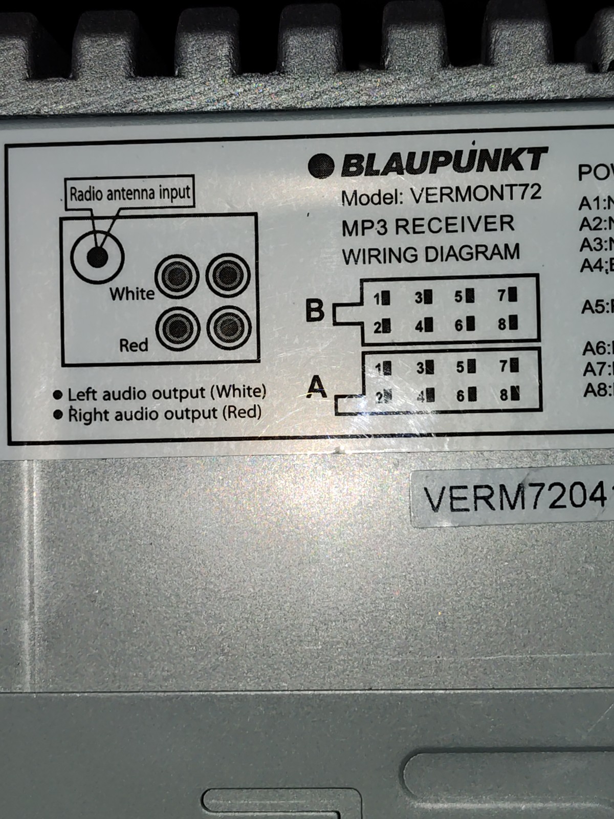 Blaupunkt VERMONT72 Mechless Receiver With Bluetooth