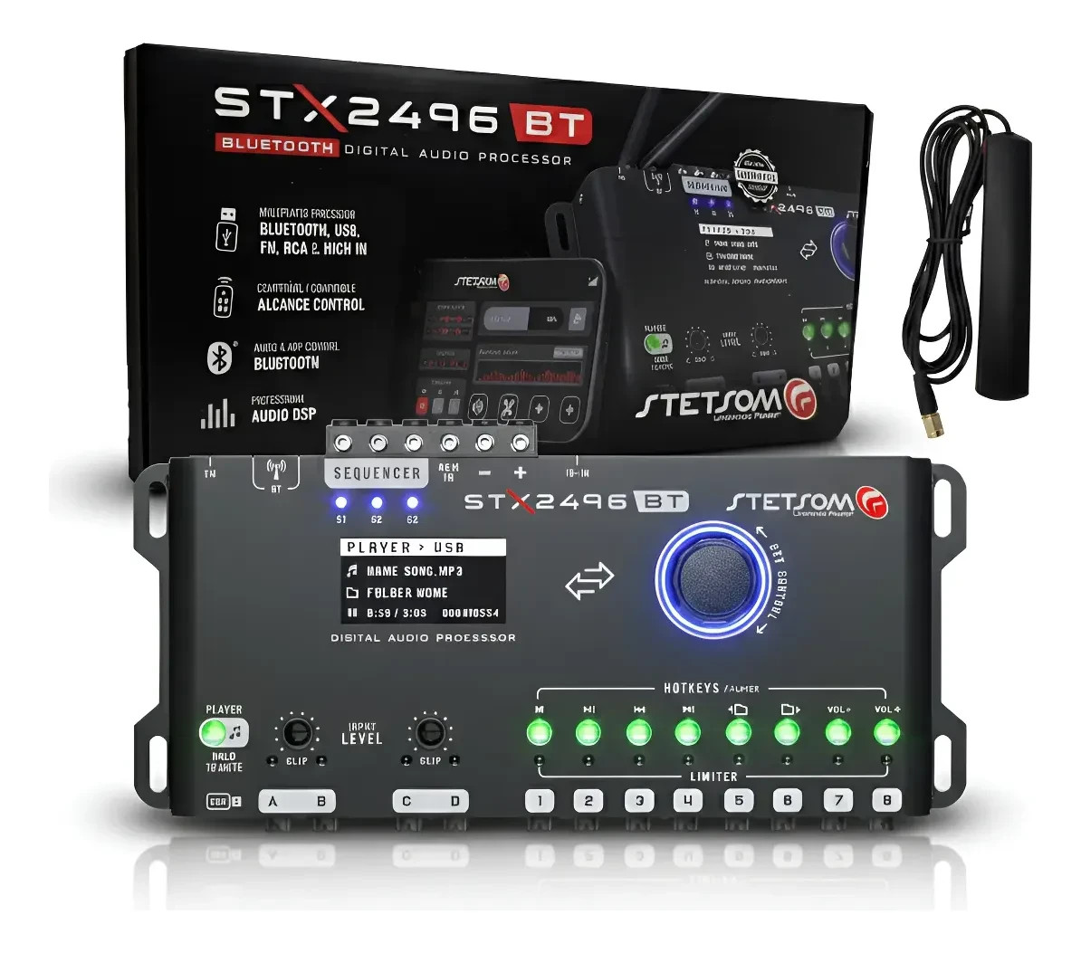 Stetsom Stx2496 BT Processor Launch with App Player