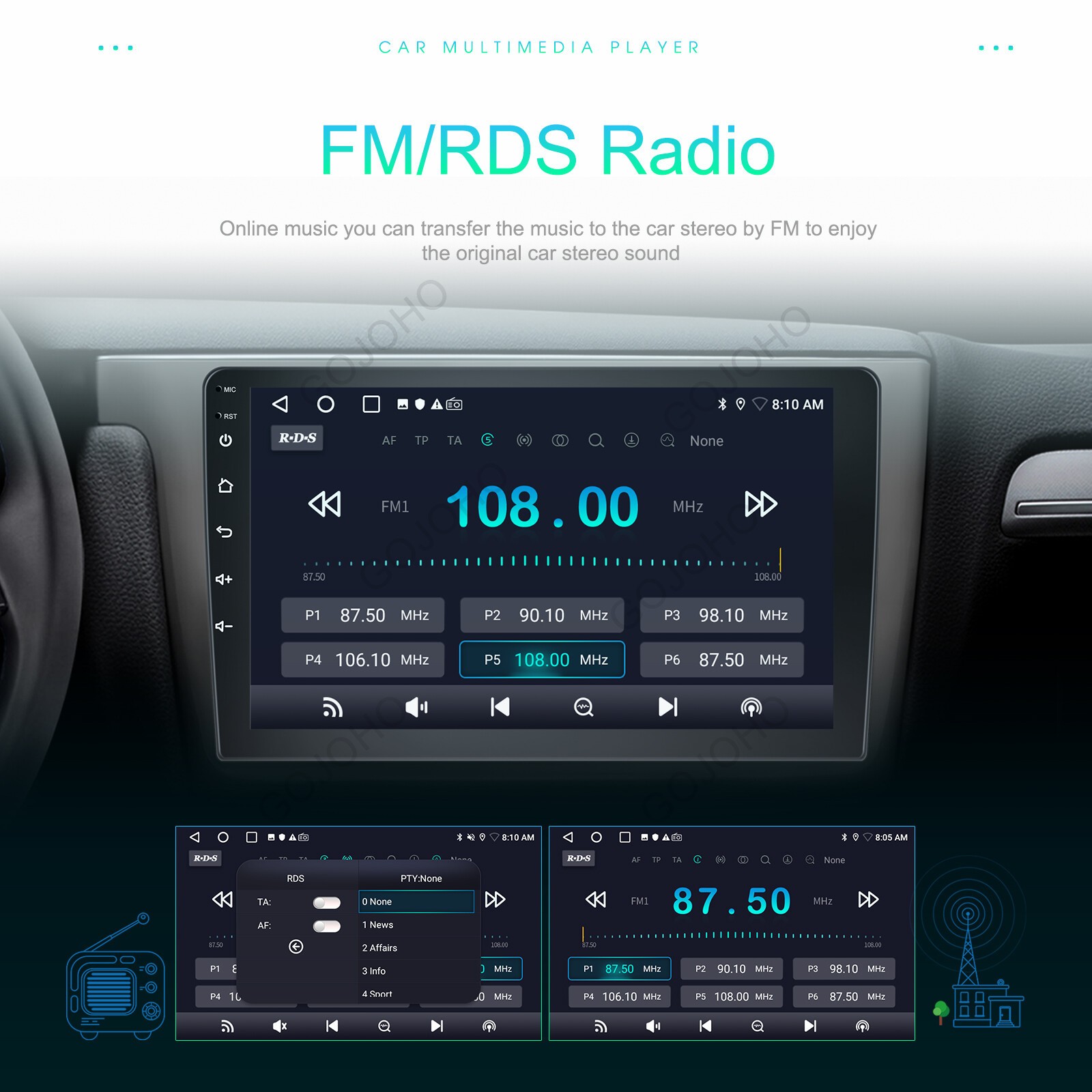 4+64GB Car Radio Stereo Carplay GPS For 2015-2019 Nissan Versa Sedan Android15