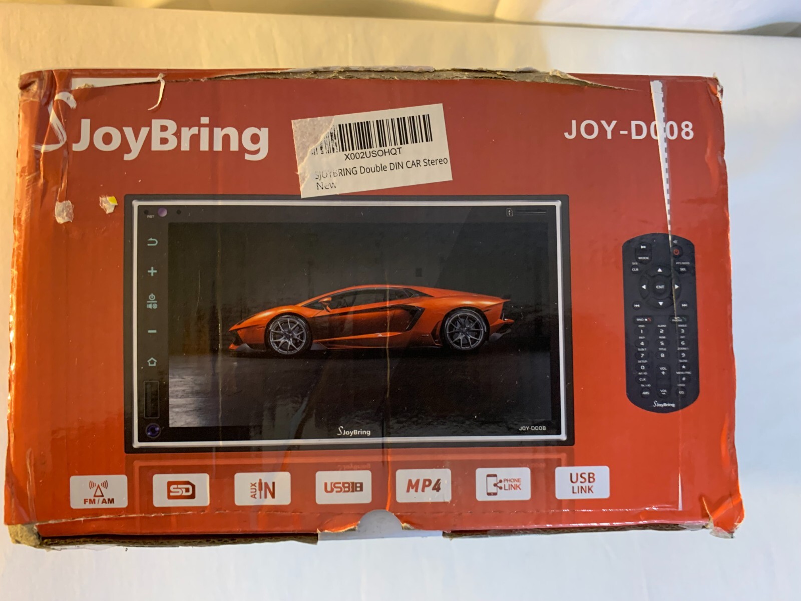JOY-D008 7″ Double Din Car Stereo w/ Camera & Remote Android Auto Apple Carplay