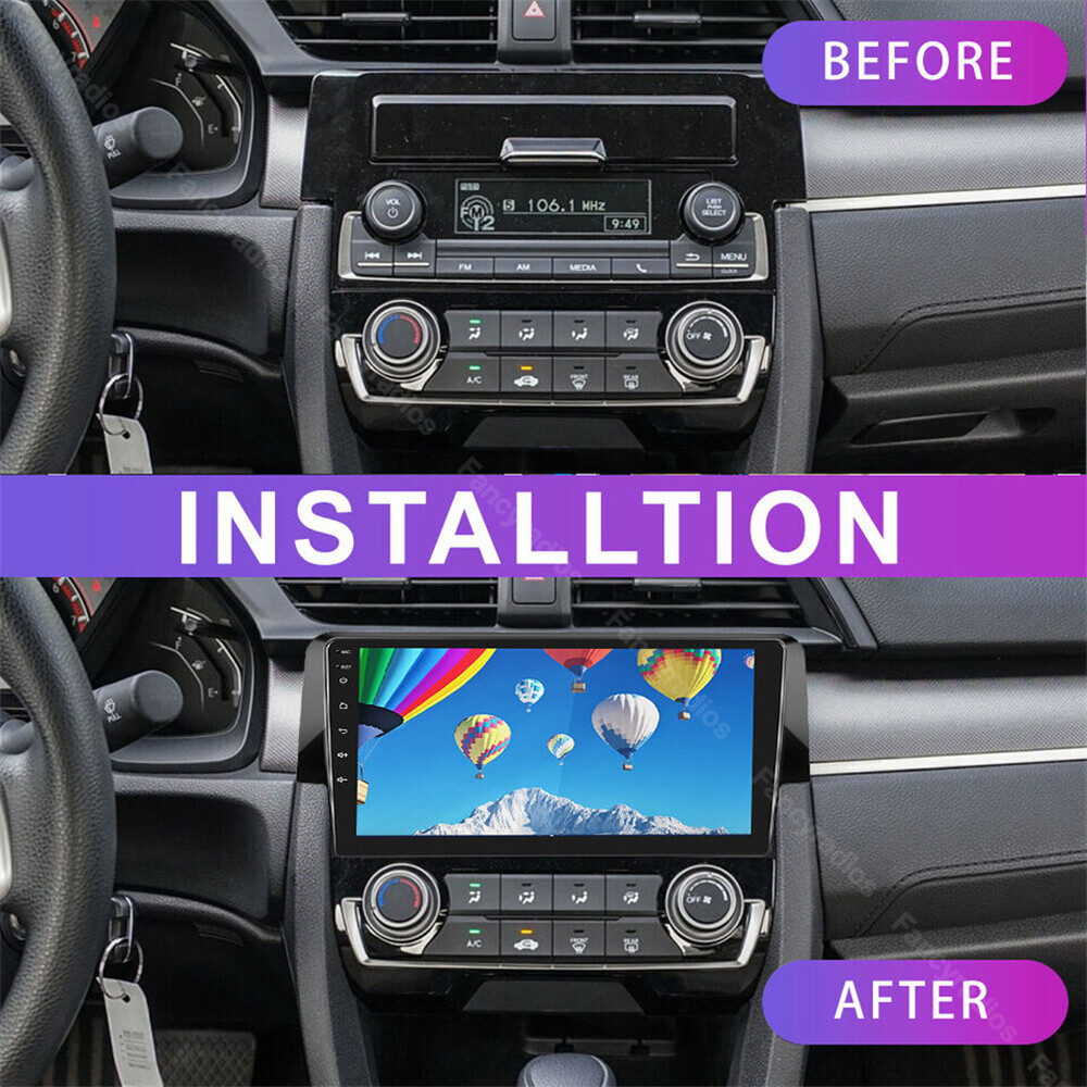 Android 12.0 For Honda Civic 2016-2020 2+32GB GPS Navi WIFI Car Stereo Radio BT